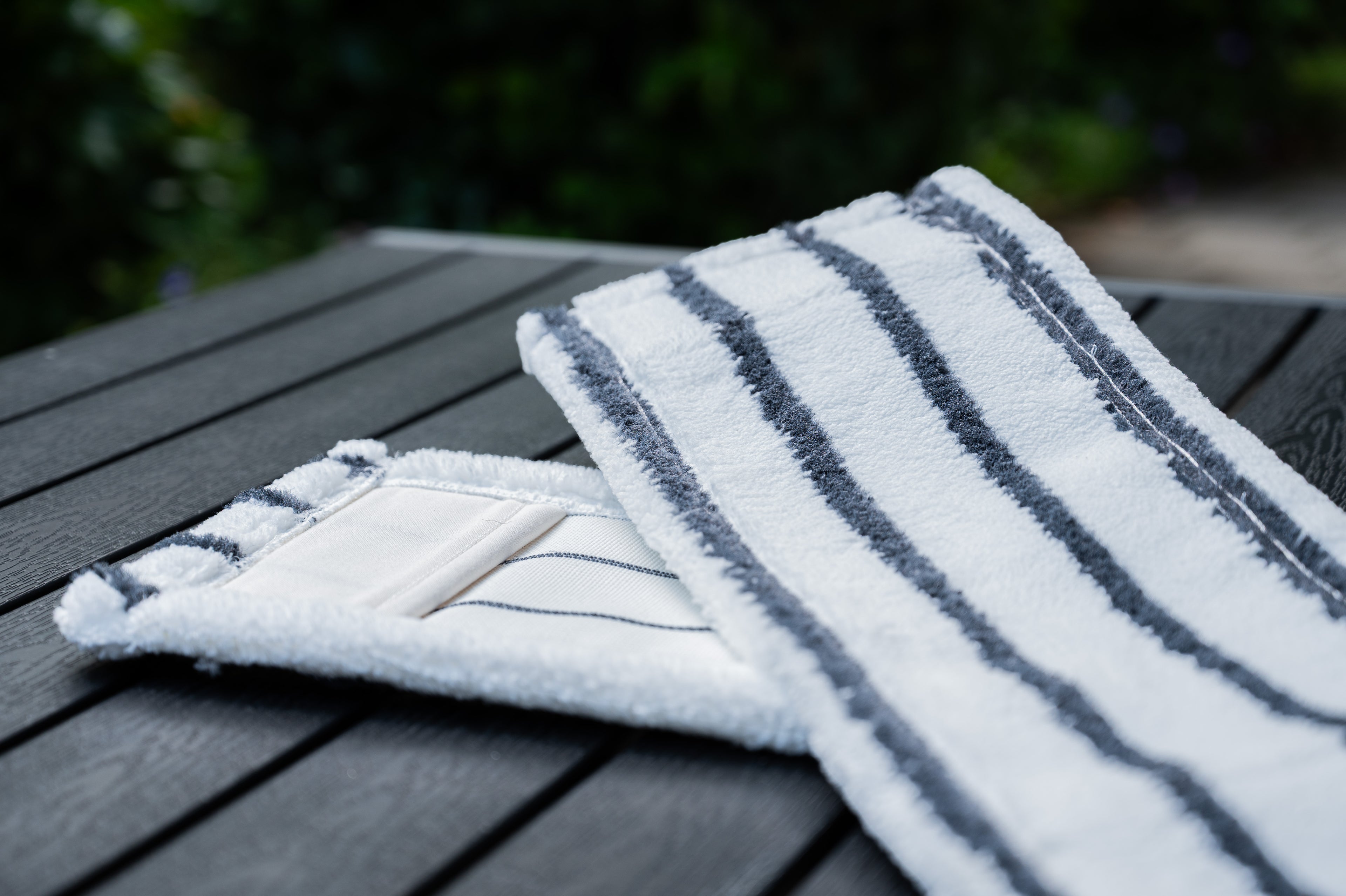 Borten-Mopp  grau-weiß  Gr. 40